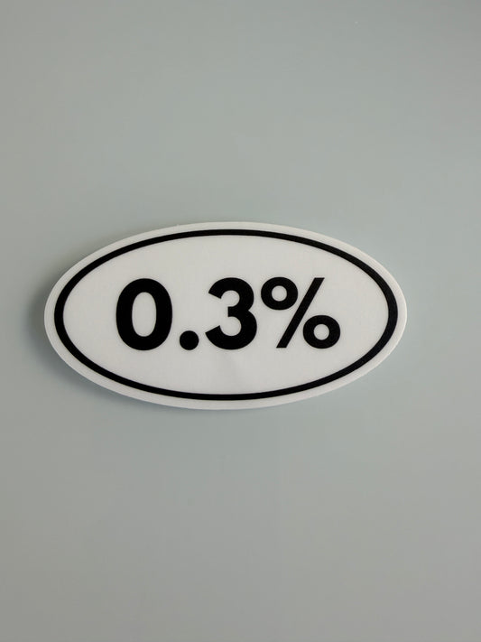 0.3% Sticker