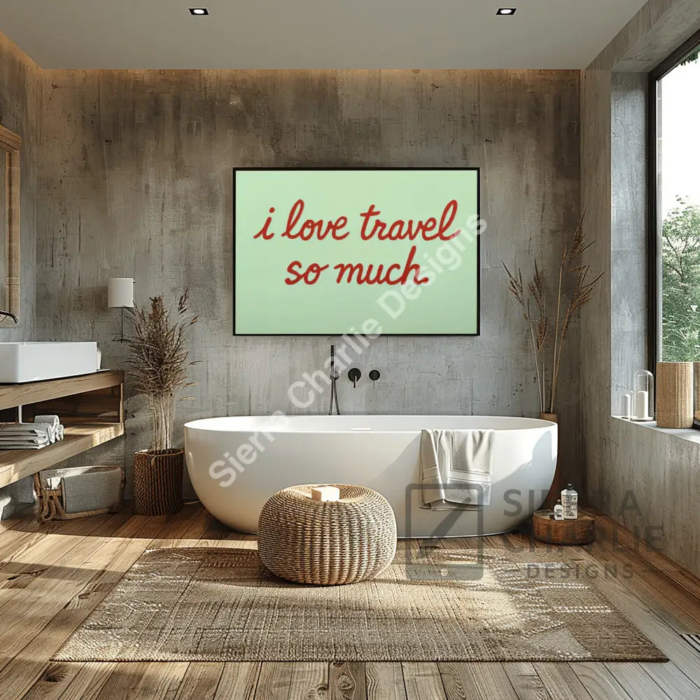 ’I love travel so much’ Art Print Print