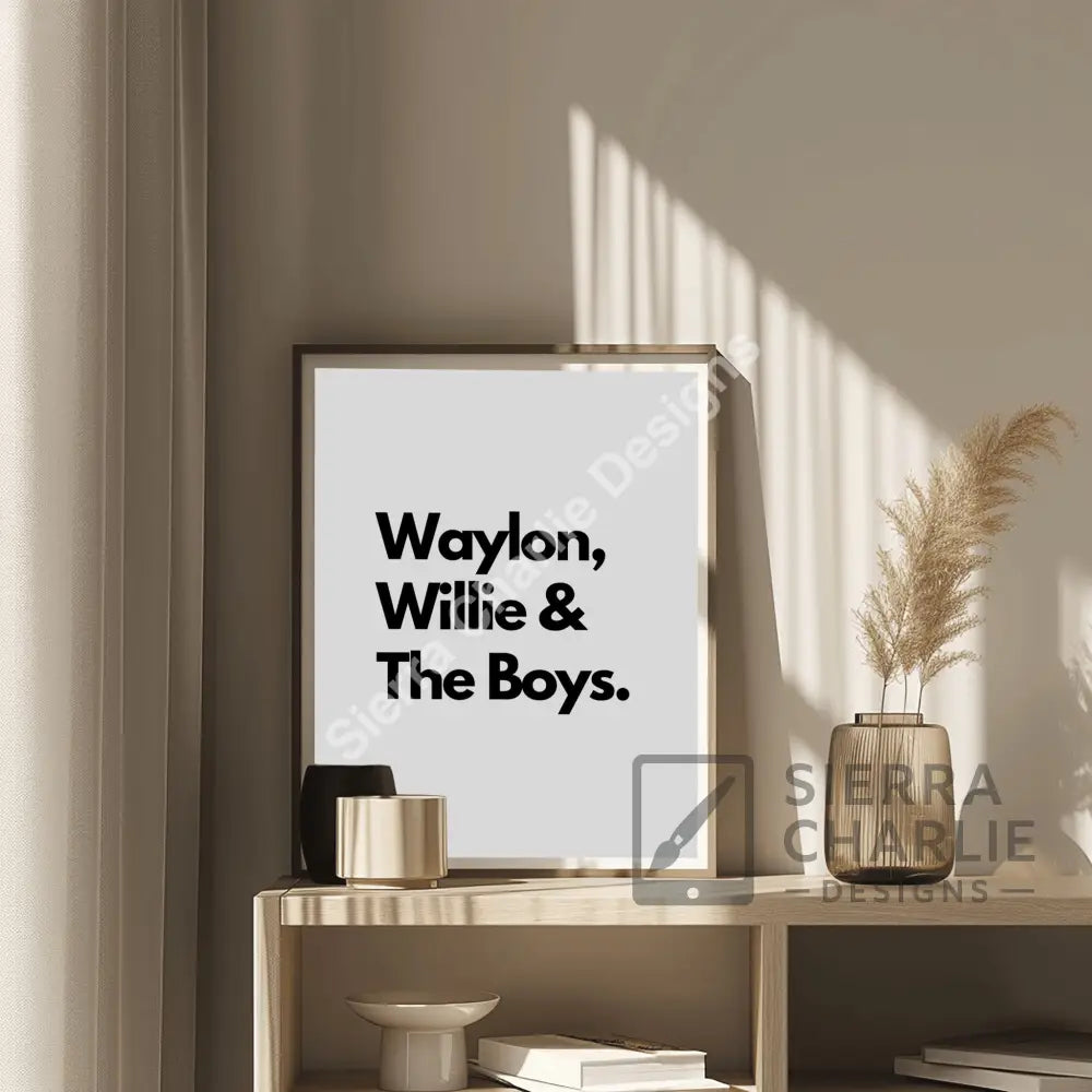 Waylon Willie & The Boys Print