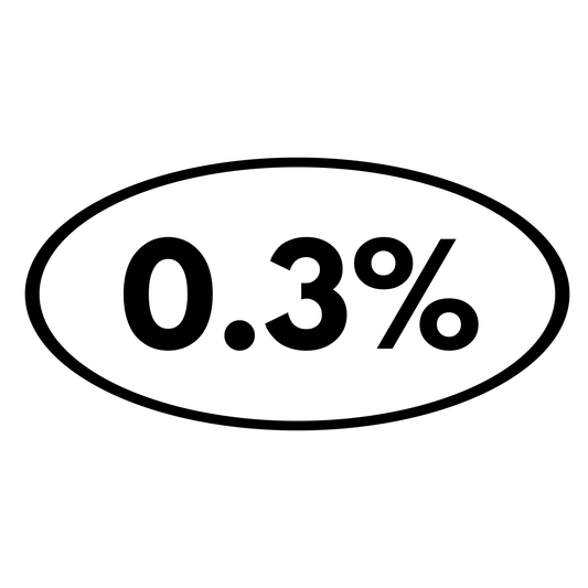 0.3% Sticker