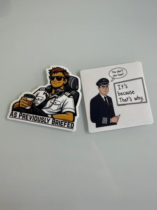 Pilot Sticker 2 Pack