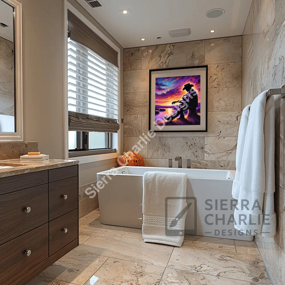 COWBOY ON THE HILL Print