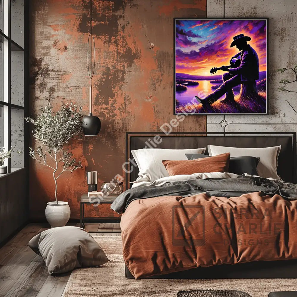 COWBOY ON THE HILL Print