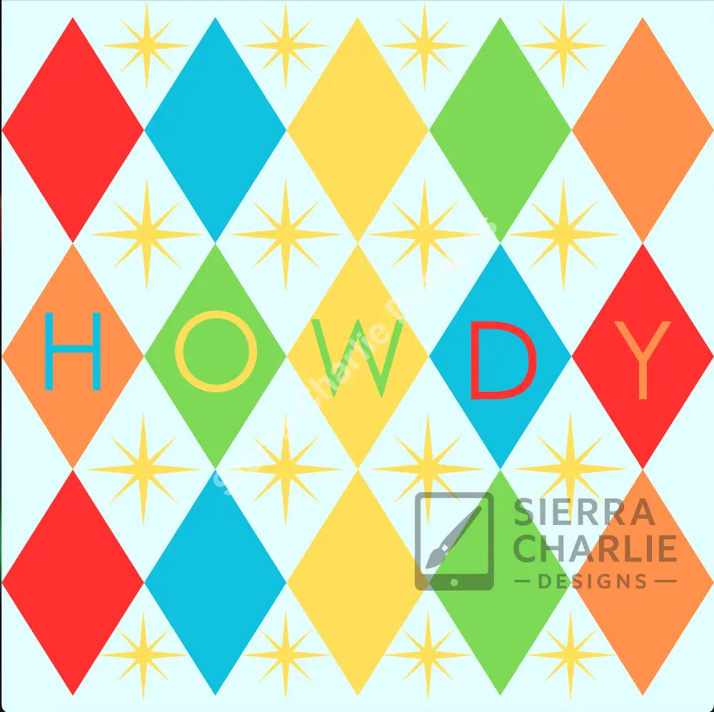 Howdy Mid Century Modern Canvas Canvas
