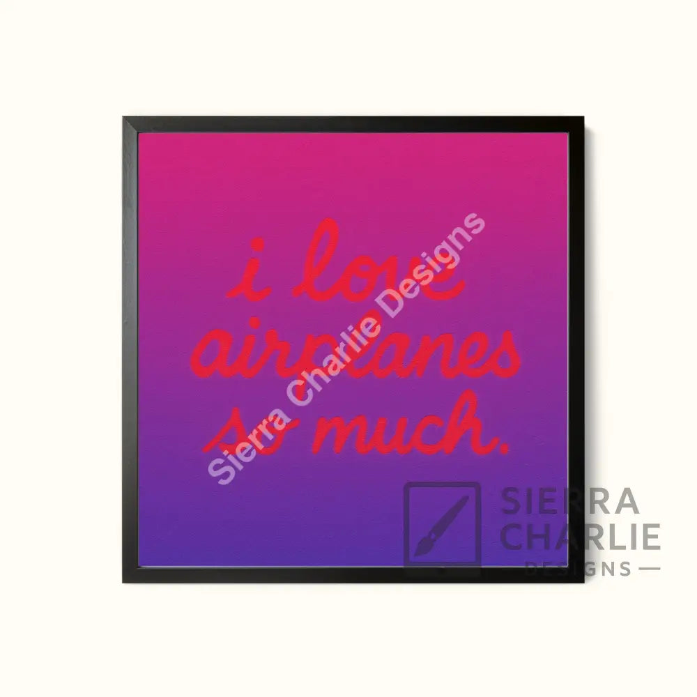 I Love Airplanes So Much – Airline Graffiti Series (Square Art Print) Print