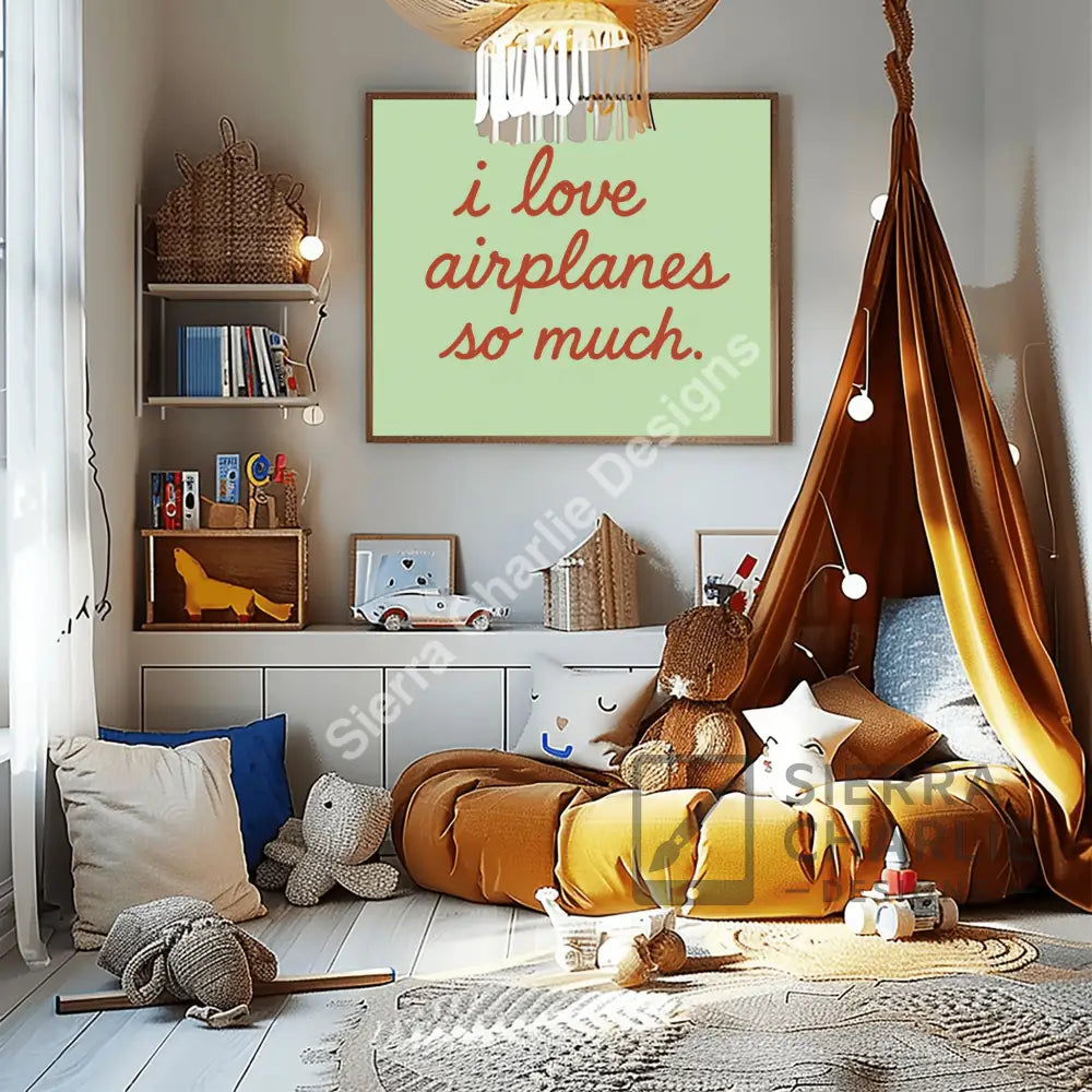 ’I love airplanes so much’ Art Print Print