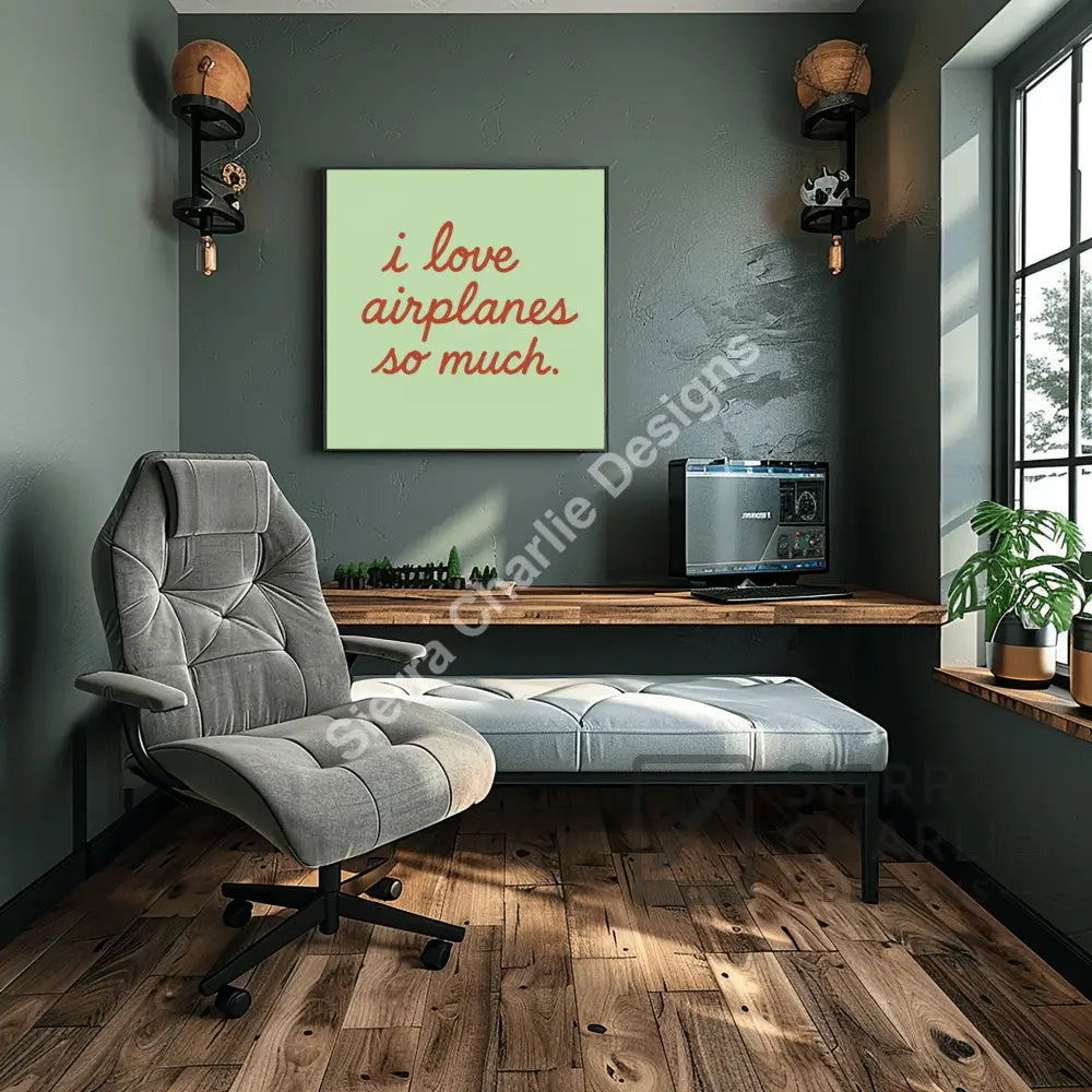 ’I love airplanes so much’ Art Print Print
