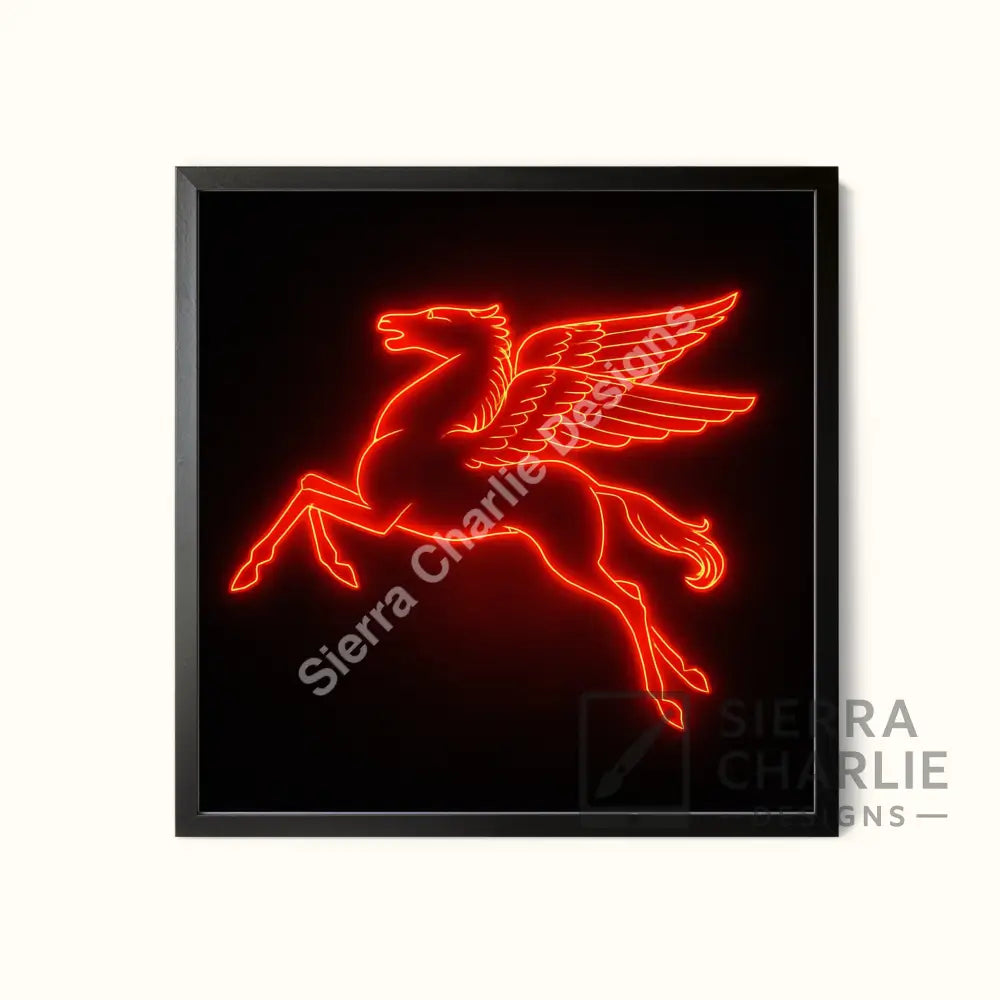 Neon Pegasus Art Print Print