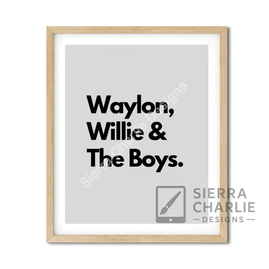 Waylon Willie & The Boys Print